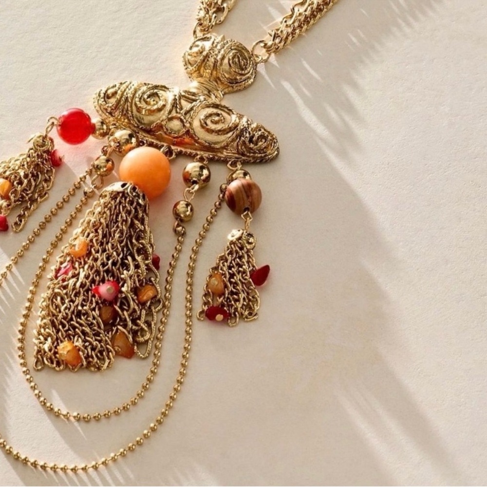 NWT Free People Gold Catriona Layer Necklace Multi-Chain